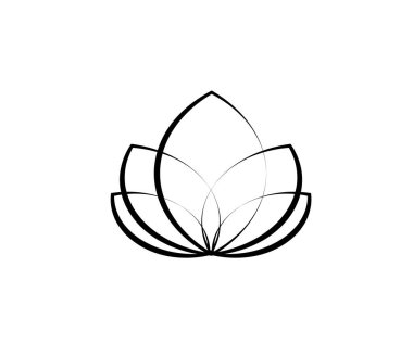Beyaz arka planda çiçek açan lotus. Vektör illüstrasyonu..