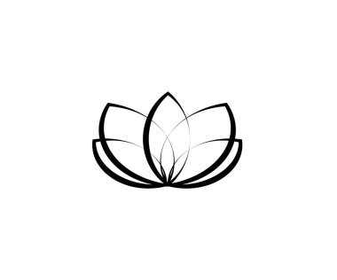 Beyaz arka planda çiçek açan lotus. Vektör illüstrasyonu..