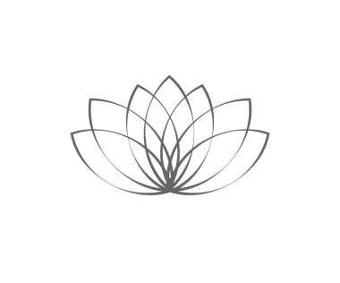Beyaz arka planda çiçek açan lotus. Vektör illüstrasyonu..