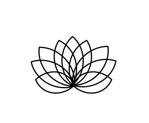 白色背景上盛开的莲花 — 图库矢量图片