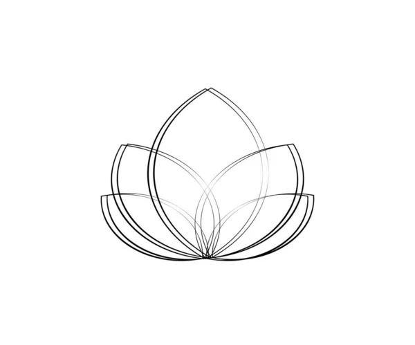 Lotus Florescendo Fundo Branco Ilustração Vetorial Vetores De Stock Royalty-Free