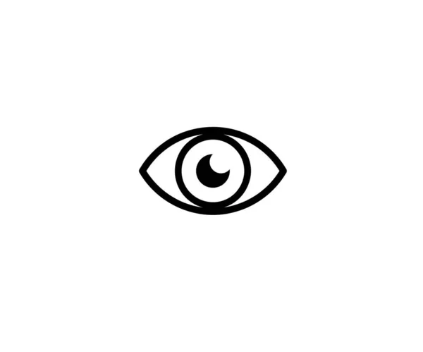 Human Eye Icon White Background Vector Illustration — Stock Vector