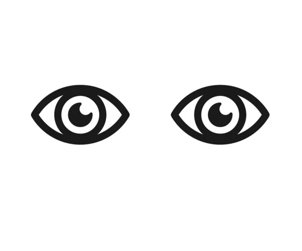 Ανθρώπινη Εικόνα Ματιών Λευκό Φόντο Εικονογράφηση Διανύσματος — Διανυσματικό Αρχείο