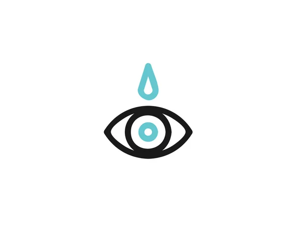 Lidské Oko Oční Kapky Symbol Vektorová Ilustrace — Stockový vektor
