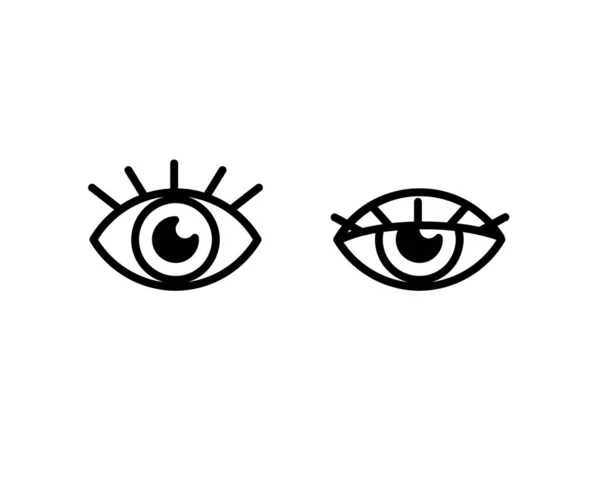 Lidské Oko Bílém Pozadí Symbol Vektorová Ilustrace — Stockový vektor
