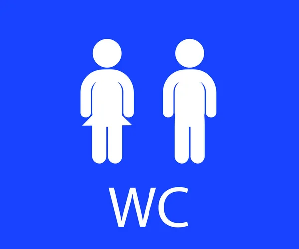 Women Men Toilet Icon Signboard Symbol Vector Illustration — Stock Vector