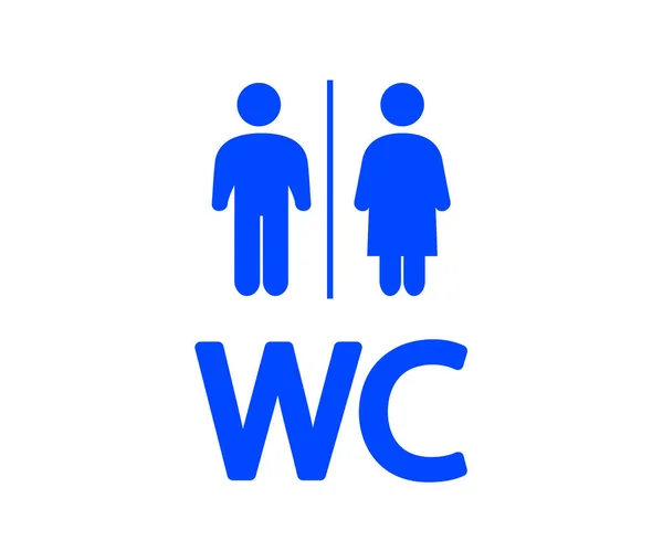 Icono Baño Para Hombres Mujeres Signatura Ilustración Vectorial — Vector de stock