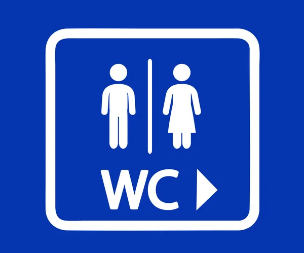 Women Men Toilet Icon Signboard Symbol Vector Illustration — Stock Vector