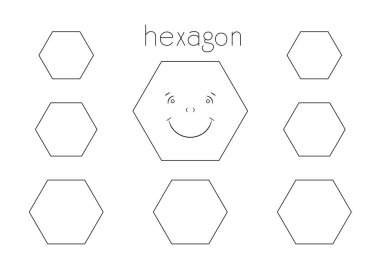 Çocuk geometrik şekilleri için kolay renklendirme sayfası. Standart bir A4 kağıdına basabilirsin.