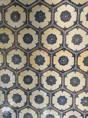 Çiçekli güzel Türk seramik deseni