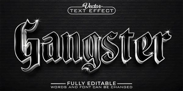 Black And Silver Gangster Editable Text Effect Template