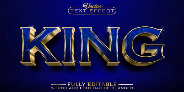 Luxury Gold and Blue King Editable Text Effect Template