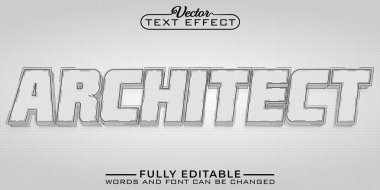Architect Sketch Vector Editable Text Effect Template