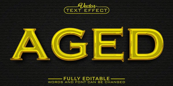 Worn Aged Yellow Editable Text Effect Template