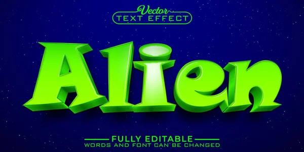 Cartoon Green Alien Editable Text Effect Template