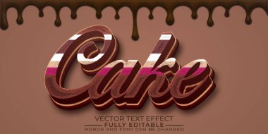 Chocolate Cake Editable Text Effect Template