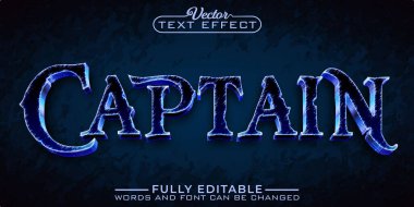Dark Captain Vector Editable Text Effect Template