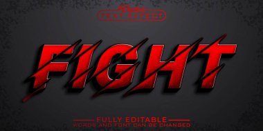 Red Fight Editable Text Effect Template