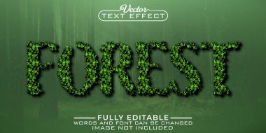 Orman Düzenlenebilir Metin Efekti Şablonu