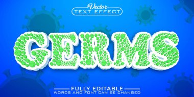 Çizgi film Mikropları Düzenlenebilir Metin Efekti Şablonu