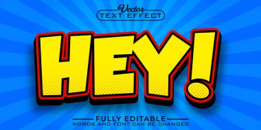 Cartoon Hey Editable Text Effect Template