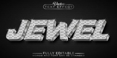 Lüks Mücevher Parlak Düzenlenebilir Metin Efekti Şablonu