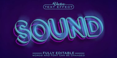 Sound Editable Text Effect Template