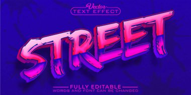 Colorful Street Vector Editable Text Effect Template