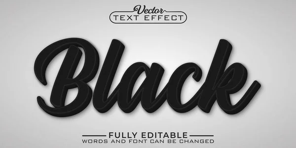 Black Editable Text Effect Template — Vector de stock