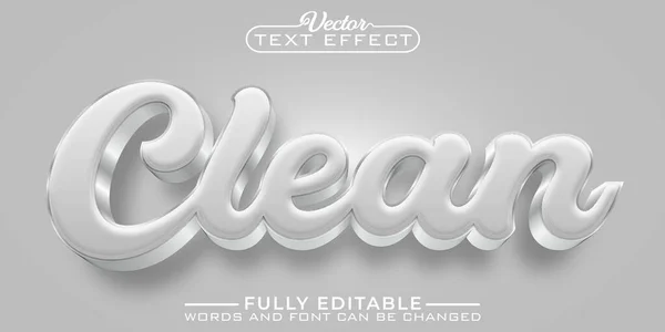 White Clean Vector Editable Text Effect Template