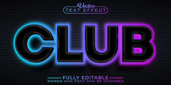 Neon Club Editable Text Effect Template