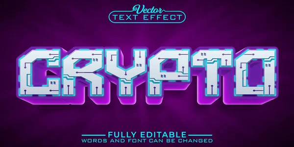 Silver Crypto Vector Editable Text Effect Template