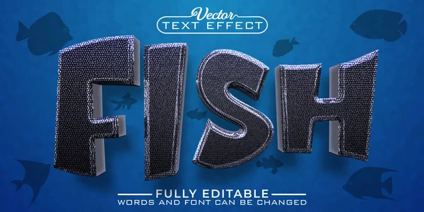 Fish Scale Vector Editable Text Effect Template