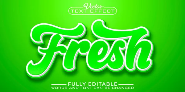 Cartoon Green Nature Fresh Editable Text Effect Template — Stockvector