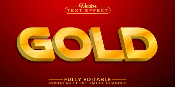 Gold Editable Text Effect Template — Stockový vektor
