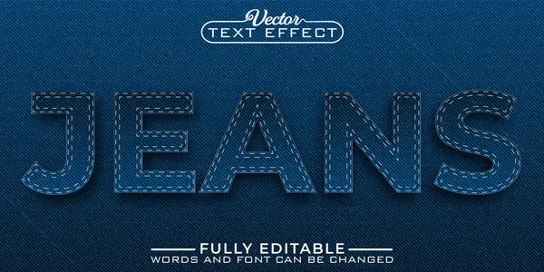 Blue Jeans Denim Editable Text Effect Template