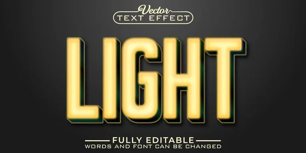 Light Editable Text Effect Template — Vector de stock