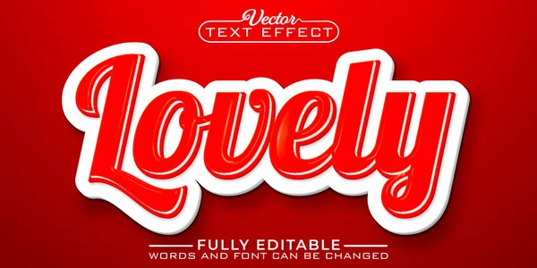Red Lovely Editable Text Effect Template