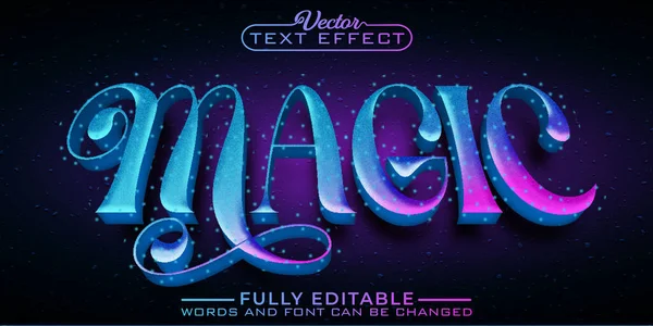 Modèle Effet Texte Modifiable Magique Mystique — Image vectorielle