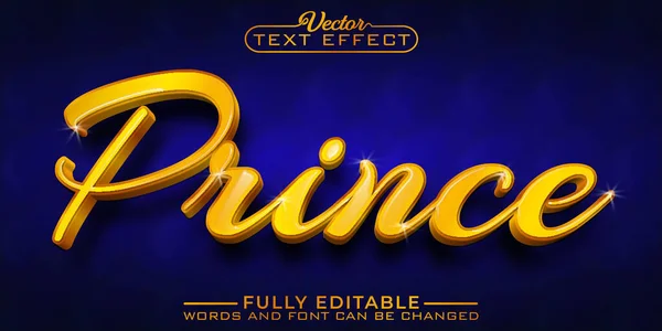 Luxury Yellow Prince Editable Text Effect Template