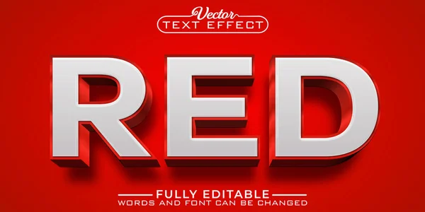Modern Red Editable Text Effect Template — Vector de stock