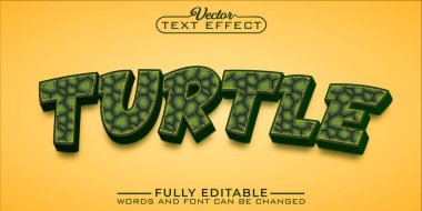 Kaplumbağa Düzenlenebilir Metin Efekti Şablonu
