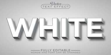 Beyaz Düzenlenebilir Metin Efekti Şablonu