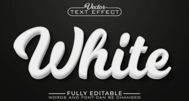 Beyaz Düzenlenebilir Metin Efekti Şablonu