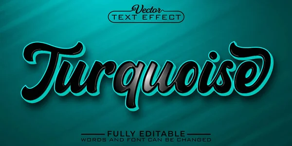 Turquoise Editable Text Effect Template — Stockvector