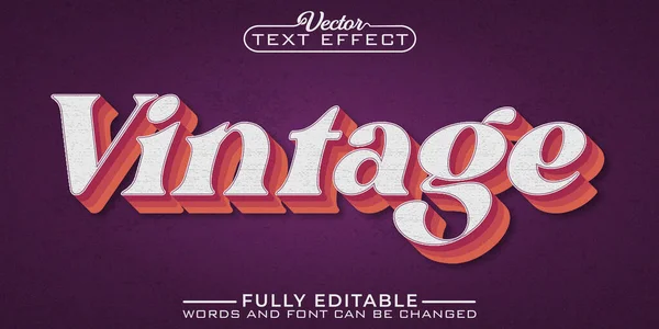 Vintage Editable Text Effect Template — Vector de stock