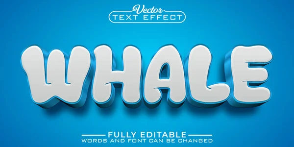 Cartoon Whale Editable Text Effect Template
