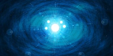 Mavi Işıklar Uzay Vektörü Soyut Arkaplan