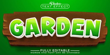 Çiftçi Bahçesi Vektör Düzenlenebilir Metin Efekti Şablonu