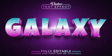Astronomik Gökada Düzenlenebilir Metin Efekti Şablonu